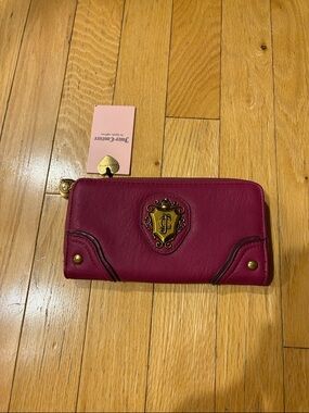 Juicy Couture wallet plum berry gold hardware NWT